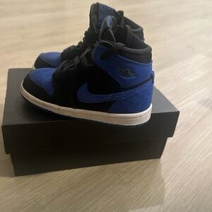 Kids Black and Blue Jordan 1 high